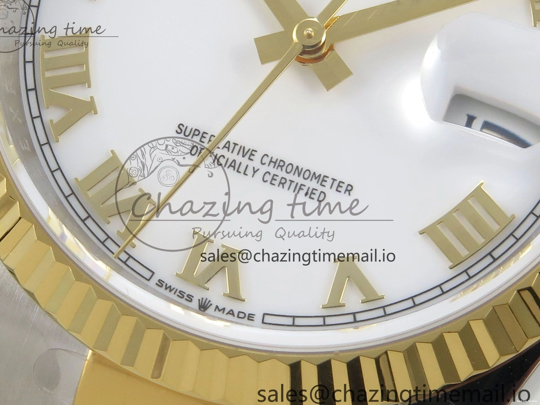 0101 TravelReady DateJust 36 SS YG ARF 1:1 Best Edition 904L Steel White Dial YG Roman on Oyster Bracelet SH 99